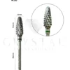 FREZ WĘGLIKOWY „KUKURYDZA” Crystal Professional №38 (ZIELONE NACIĘCIE 5,0 mm)