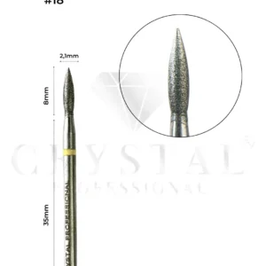 FREZ DIAMENTOWY „PŁOMIEŃ” Crystal Professional №18 (EKSTRA MIĘKKI 2,1 mm)