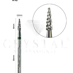 FREZ KARBIDOWY №16 Crystal Professional Stożek Węglika Spiekanego 2,3 mm