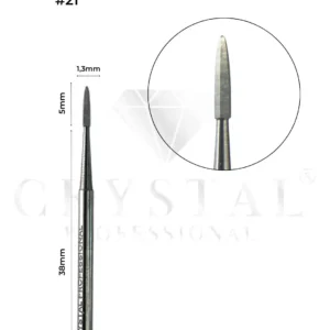 FREZ WĘGLIKOWY „BEZPIECZNY” Crystal Professional №21 (BEZ ABRAZJI 1,3 mm)
