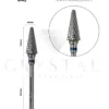 Frez węglikowy „Stożek” Crystal Professional №42 dla leworęcznych (niebieskie nacięcie 6 mm)